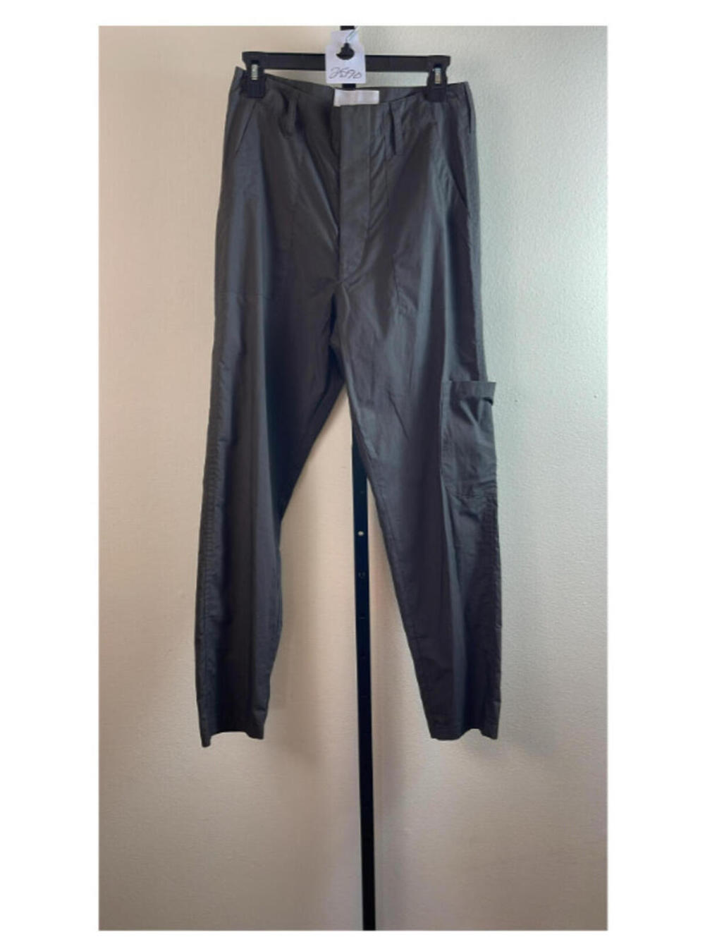 Maria McManus Gray Trousers with Cargo Pocket, $750, NWT, Approx. Medium, #2590